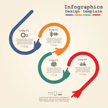 Infographic design template with elements and icons. Vector Stock Illustration