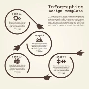 Infographic design template with elements and icons. Vector Stock Illustration
