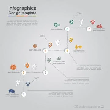 Infographic design template with elements and icons. Vector Stockillustratie