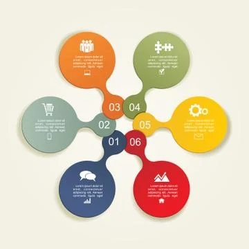 Infographic design template with elements and icons. Vector Illustrazione stock