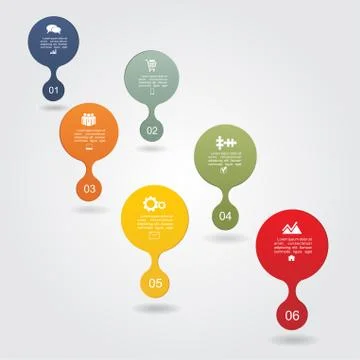 Infographic design template with elements and icons. Vector イラスト素材
