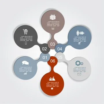 Infographic design template with elements and icons. Vector Illustrazione stock
