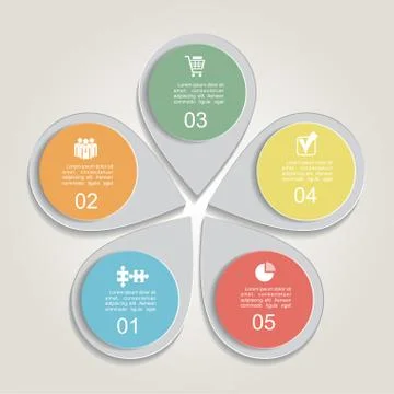 Infographic design template with elements and icons. Vector Stockillustratie