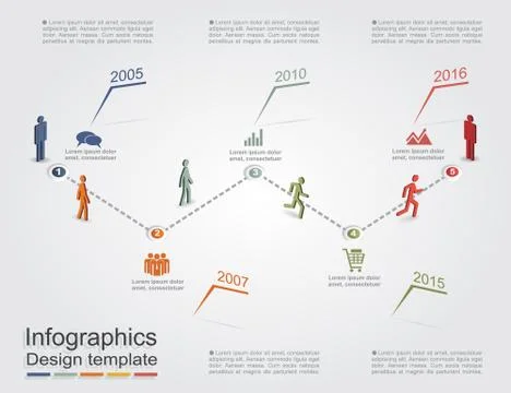Infographic design template with elements and icons. Vector Stock Illustration