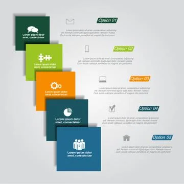 Infographic design template with elements and icons. Vector Stock Illustration