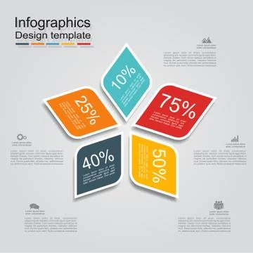 Infographic design template with elements and icons. Vector Stock Illustration
