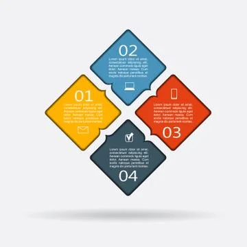 Infographic design template with elements and icons. Vector Stock Illustration