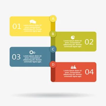 Infographic design template with elements and icons. Vector Stock Illustration