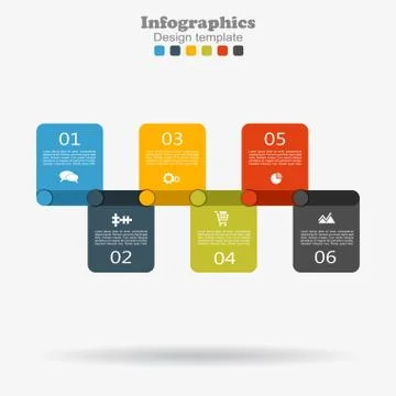 Infographic design template with elements and icons. Vector Stock Illustration