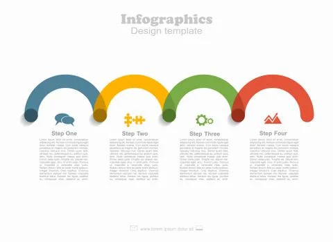 Infographic design template with elements and icons. Vector Stock Illustration