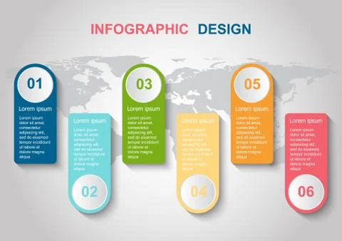 Infographic design template with elements Stock Illustration