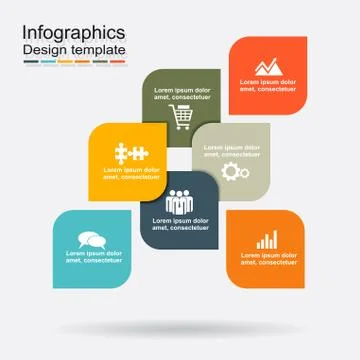 Infographic design template with elements. Vector illustration Stock Illustration