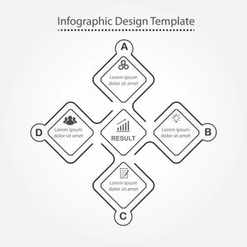 Infographic design template. Four steps to business success, training or prom Stock Illustration