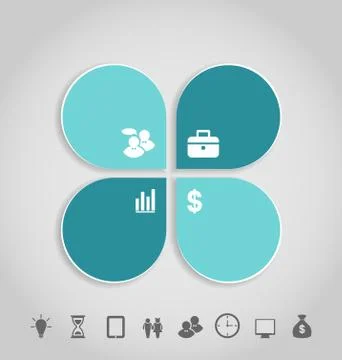 Infographic design template paper tags Stock Illustration