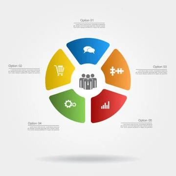 Infographic design template with place for your data. Vector Illustrazione stock