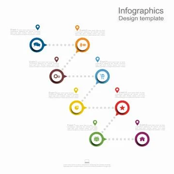 Infographic design template with place for your data. Vector Stock Illustration