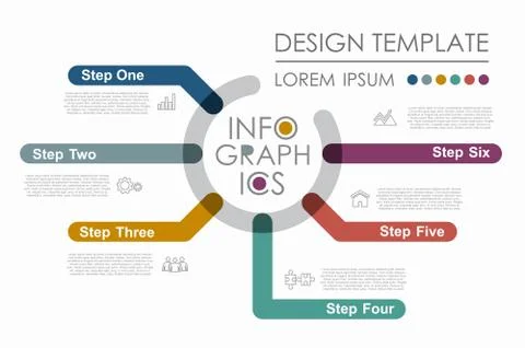 Infographic design template with place for your data. Vector illustration. Illustrazione stock