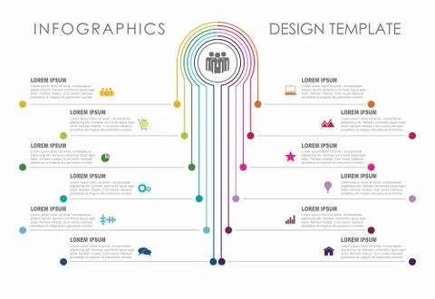 Infographic design template with place for your data. Vector illustration. Stock Illustration