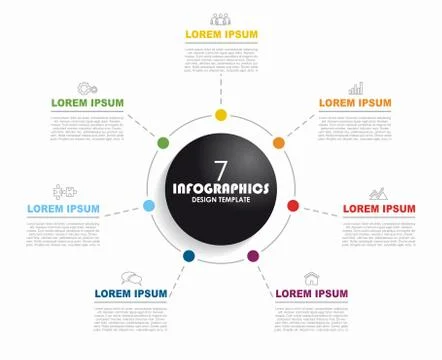 Infographic design template with place for your data. Vector illustration. Ilustración de archivo