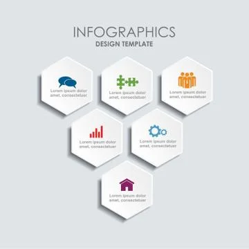 Infographic design template with place for your data. Vector illustration. Illustrazione stock