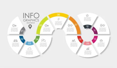 Infographic design template with place for your data. Vector illustration. Illustrazione stock