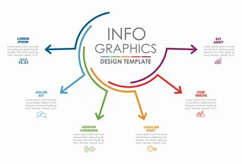 Infographic design template with place for your data. Vector illustration. Stock Illustration