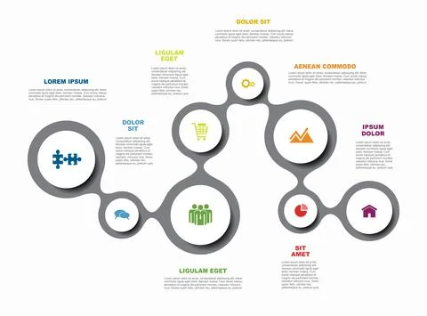 Infographic design template with place for your data. Vector illustration. Illustrazione stock