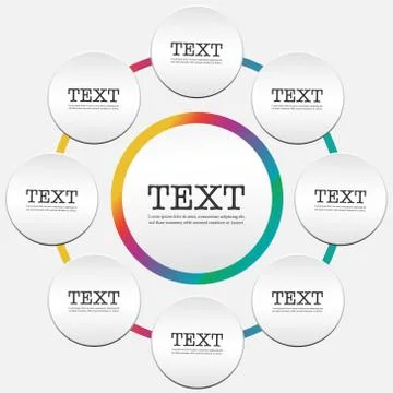 Infographic design template set and business icons. Stock Illustration