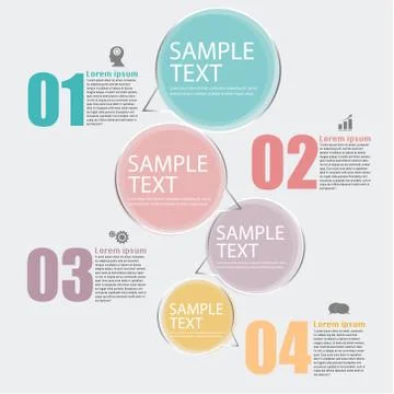 Infographic design template set and business icons. Stock Illustration