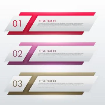 Infographic design template for three steps 스톡 일러스트