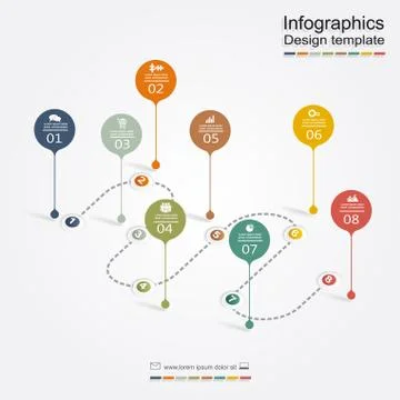 Infographic design template. Vector illustration Illustrazione stock