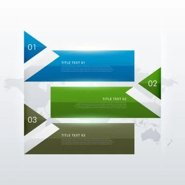 Infographic design with triangle shapes for three steps presentation Illustrazione stock