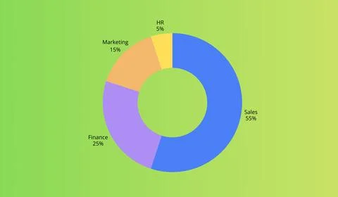 Infographic diagram on abstract gradient background, diagram banner Stockillustratie