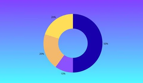 Infographic diagram on abstract gradient background, diagram banner イラスト素材