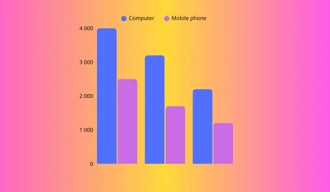 Infographic diagram on abstract gradient background, diagram banner Stockillustratie