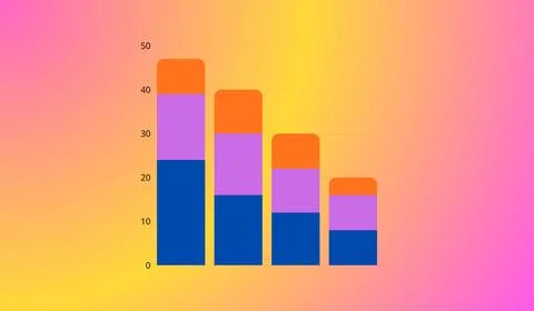 Infographic diagram on abstract gradient background, diagram banner Ilustração Stock