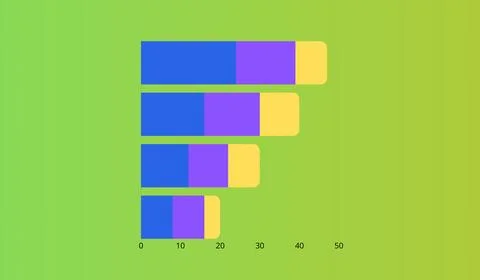 Infographic diagram on abstract gradient background, diagram banner Stockillustratie
