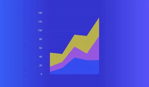 Infographic diagram on abstract gradient background, diagram banner Stockillustratie