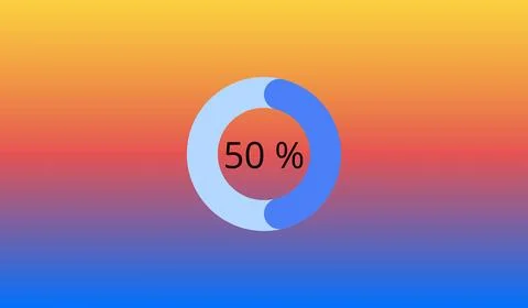 Infographic diagram on abstract gradient background, diagram banner イラスト素材