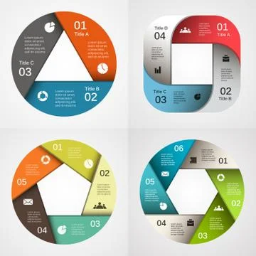 Infographic, diagram, presentation, graph set Stock Illustration