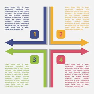Infographic direction arrow template illustration design Stock Illustration