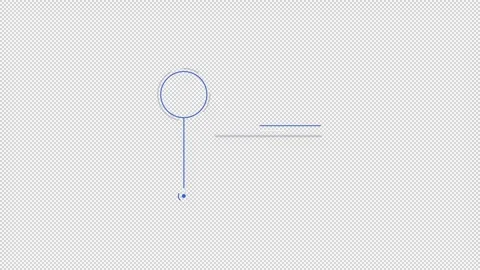 Infographic element - animated circular callout with line below Stock Footage 314688502