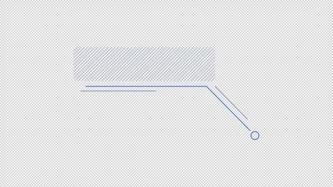 Infographic element - animated striped callout box with slanted line below Stock Footage 314688516