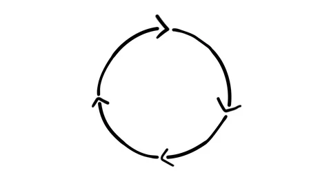 Infographic element - a circle of arrows. Video stock 111037604