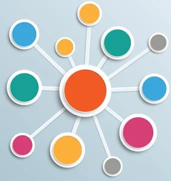 Infographic Element Circles on Blue Stock Illustration