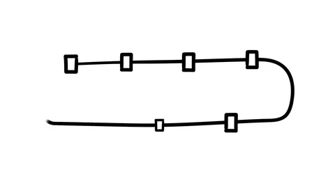 Infographic element - a closed line with key points. Stock Footage 111038106