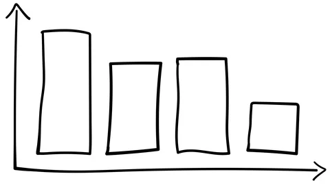 Infographic element of a column chart drawn by hand. Stock Footage 111032164
