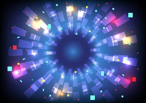 Infographic. Element of computer data. Abstract hologram hi-tech background.  Stock Illustration