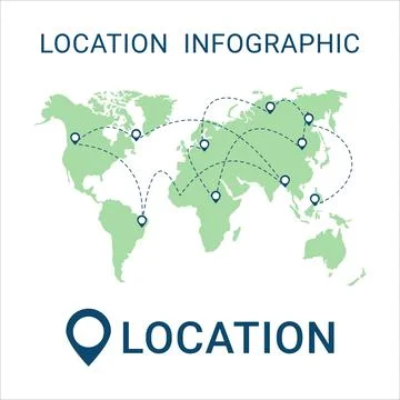 Infographic element design for Location or presentation in a white background Stock Illustration
