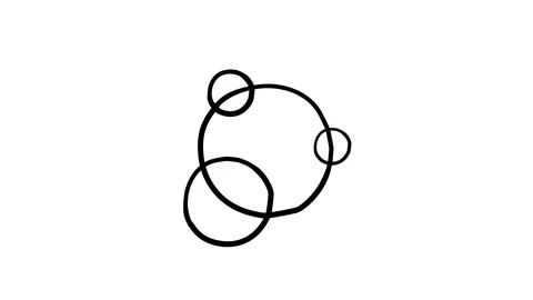 Infographic element - four intersecting circles. Stock Footage 111038201